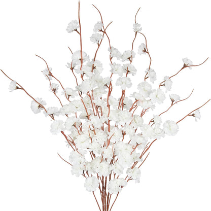 3 Pcs Artificial Fall Flowers Orange Fall Floral Stems Fake Forsythia Flower with Long Stem 42.5" Faux Flowers Branches for Tall Vase Floral Arrangements Harvest Festival Thanksgiving Decor