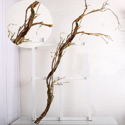 63" Faux Tree Trunk Branch Wall Hanging Grape Vines Spooky Decor | Artificial Bendable Twigs Plants Fake Cherry Blossom Garland Stem for Wedding Outdoor Garden Home Room Halloween Decoration