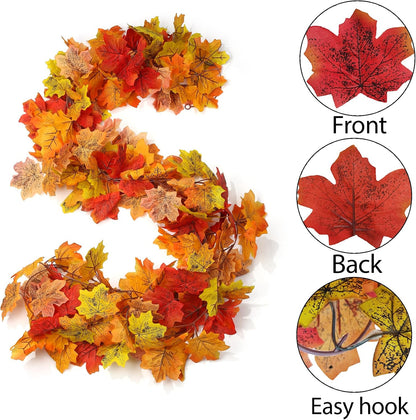 6PC 35.4FT Cherry Blossom Flowers Garland Vine for Decoration | Artificial Pink Flower Garland Silk Sakura Vines Hanging for Wedding Party Valentine Japanese Spring Home Decor