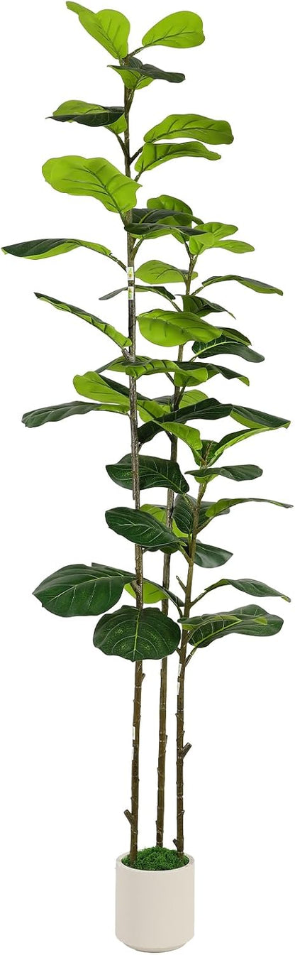5ft Artificial Fiddle Leaf Fig Tree with Green Moss