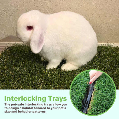 Gotta Go Grass for Small Animals – Natural Real Grass Bedding & Pet Resting Pad, Grass Potty Pad for Rabbits, Guinea Pigs, Hamsters, and Small Pets, Odor Absorbent Grass Mat (Refill Pack 16" x 24")