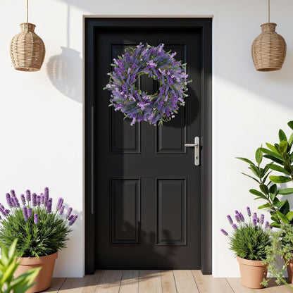 Yellow forsythia Door Wreath, 24 Inch Summer Wreaths for Front Door Outside, Hand Made Artificial Forsythia Flower Wreath for Front Door Window Wall Farmhouse Home Gift