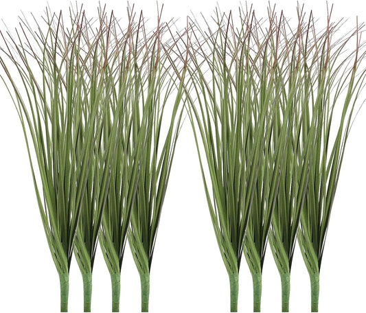 12pcs Artificial Grass Plants,19.68" Faux Shrubs Wheat Grass Greenery Stems Fake Plants for Indoor Outdoor Home Decoration