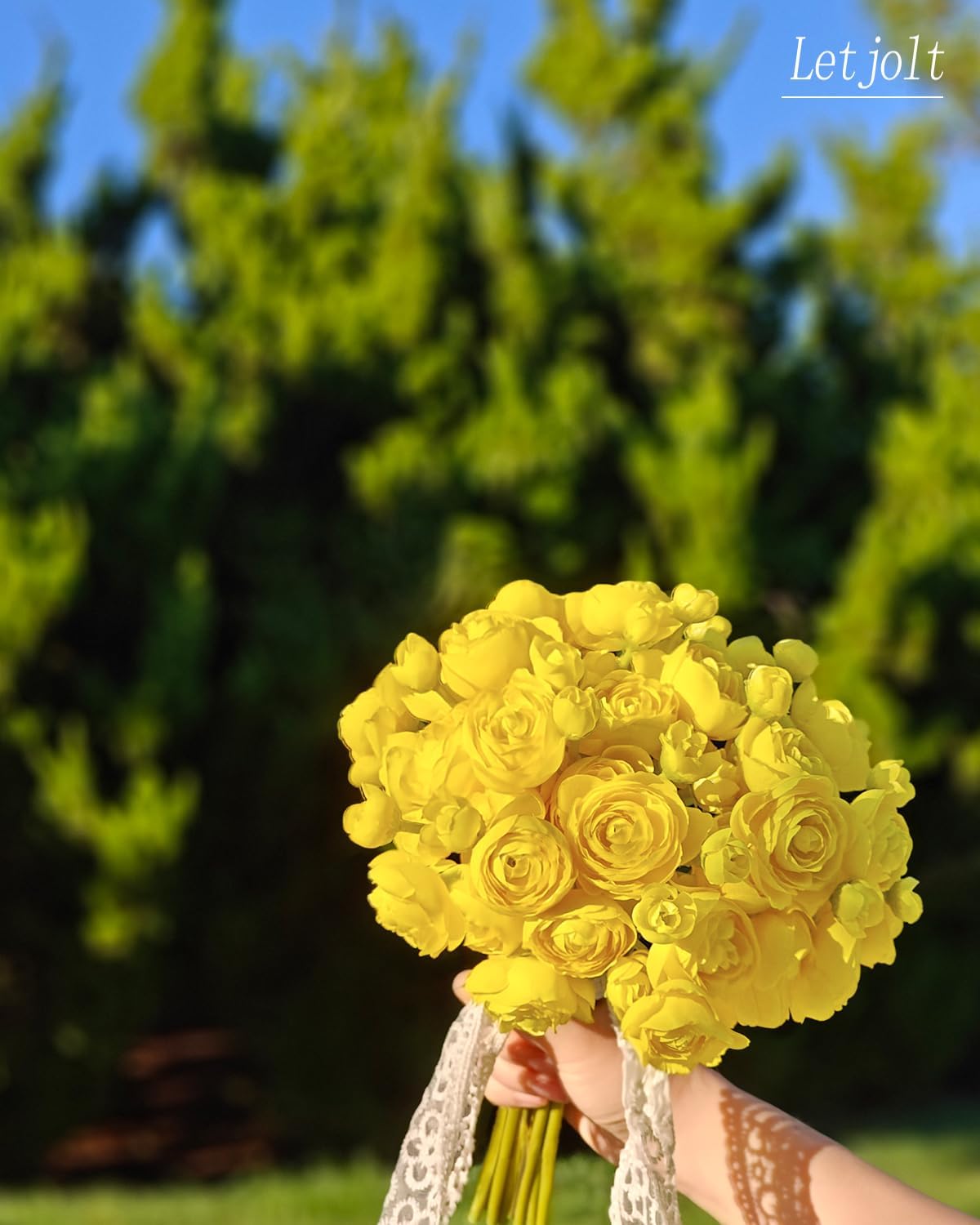 Ranunculus Artificial Flower White Silk Flowers, 18 Pcs | Faux DIY Bouquet, Wedding Engagement Centerpieces, Bridal Shower Decorations, Home Decor