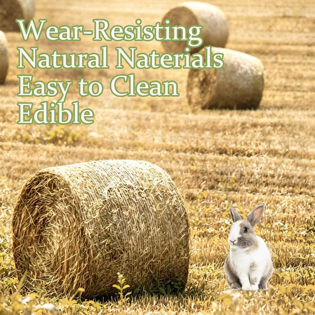 Rabbit Grass Mat,Natural Bunny Grass Mat Woven,Pet Bed Nest Mats Rabbits Chew Toys for Hamsters Parrot Rabbits Hedgehog Guinea Pig Chick and Other Small Animals Hay Mat Sleeping
