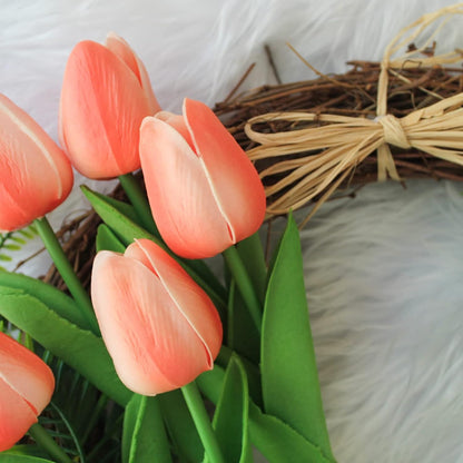 30pcs Real Touch Tulips PU Artificial Flowers, Fake Tulips Flowers for Arrangement Wedding Party Easter Spring Home Dining Room Office Decoration. (White)