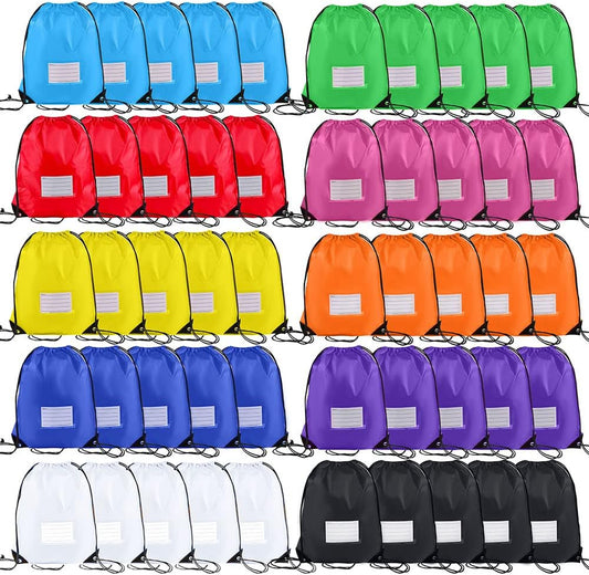 20 Pcs Drawstring Bags,Bulk Draw String Backpack, Cinch Bag Sackpack for Travel Gym Sport, Yellow