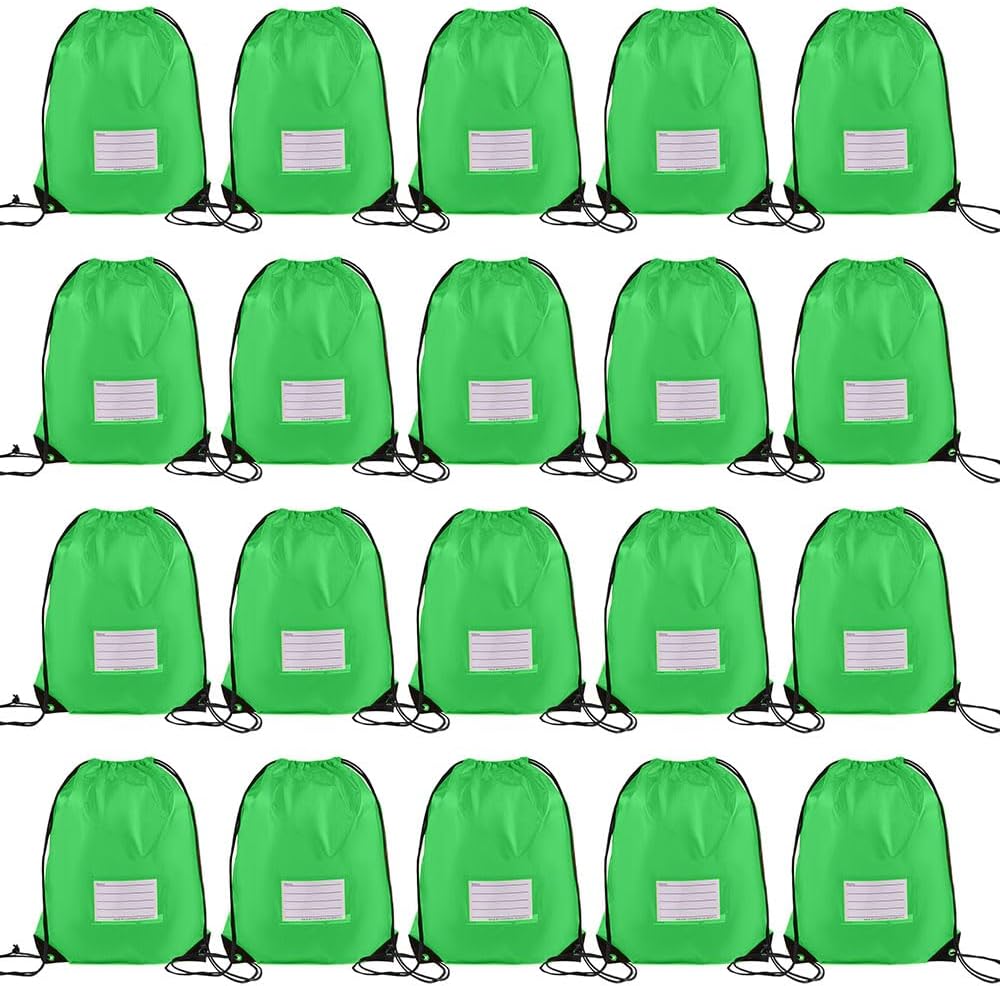 20 Pcs Drawstring Bags,Bulk Draw String Backpack, Cinch Bag Sackpack for Travel Gym Sport, Yellow