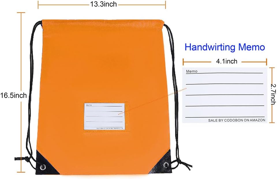 20 Pcs Drawstring Bags,Bulk Draw String Backpack, Cinch Bag Sackpack for Travel Gym Sport, Yellow