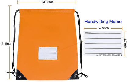 20 Pcs Drawstring Bags,Bulk Draw String Backpack, Cinch Bag Sackpack for Travel Gym Sport, Yellow