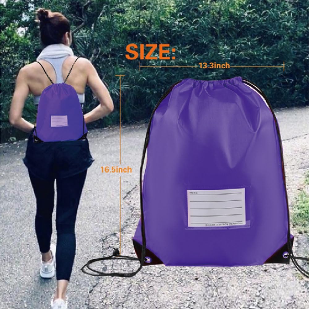 20 Pcs Drawstring Bags,Bulk Draw String Backpack, Cinch Bag Sackpack for Travel Gym Sport, Yellow