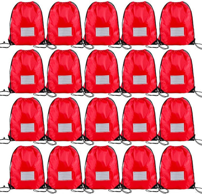 20 Pcs Drawstring Bags,Bulk Draw String Backpack, Cinch Bag Sackpack for Travel Gym Sport, Yellow