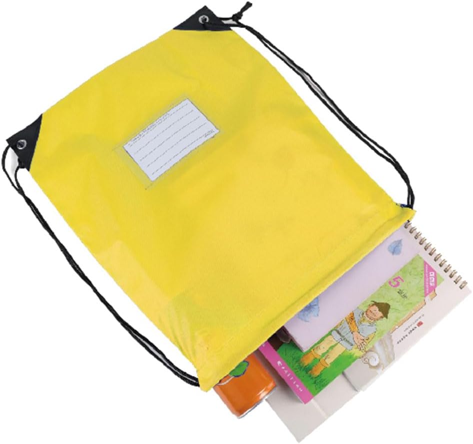 20 Pcs Drawstring Bags,Bulk Draw String Backpack, Cinch Bag Sackpack for Travel Gym Sport, Yellow