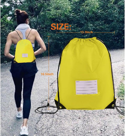 20 Pcs Drawstring Bags,Bulk Draw String Backpack, Cinch Bag Sackpack for Travel Gym Sport, Yellow