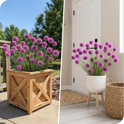 Artificial Grass Plants, 17In UV Resistant Lavender Flowers Outdoors