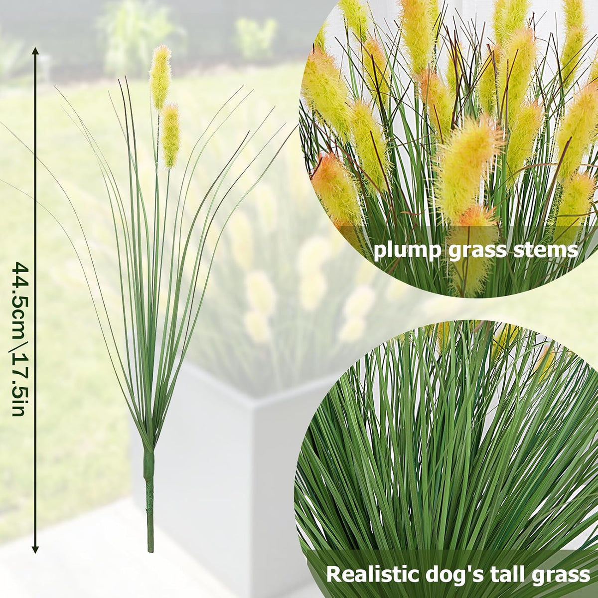 Artificial Grass Plants, 17In UV Resistant Lavender Flowers Outdoors