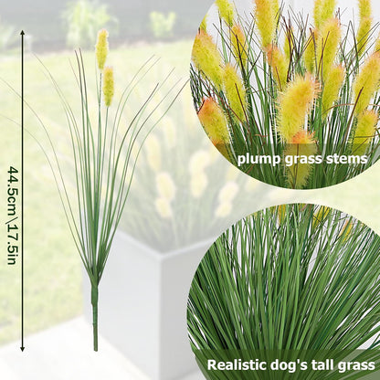 Artificial Grass Plants, 17In UV Resistant Lavender Flowers Outdoors