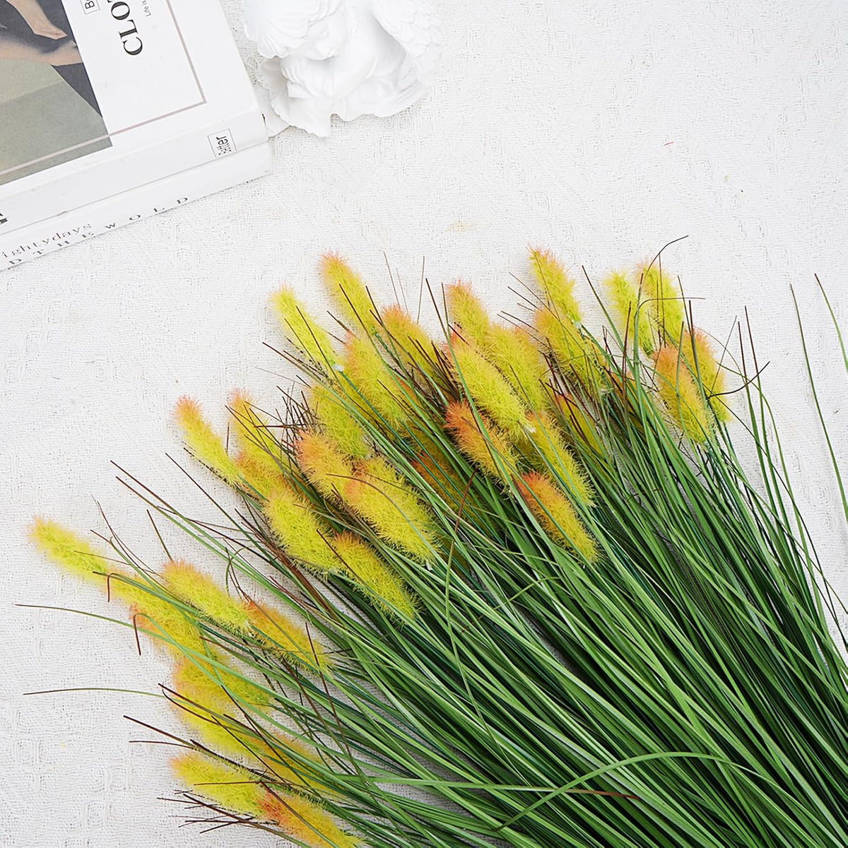 Artificial Grass Plants, 17In UV Resistant Lavender Flowers Outdoors