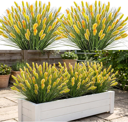 Artificial Grass Plants, 17In UV Resistant Lavender Flowers Outdoors