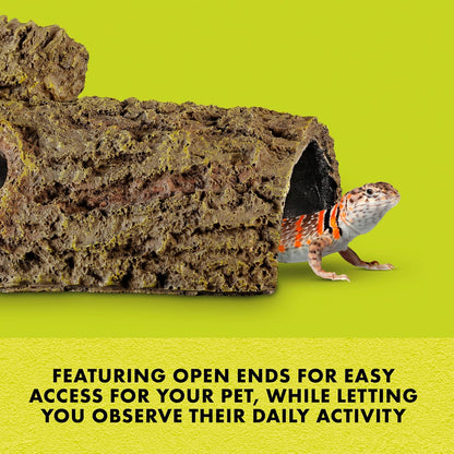 Pet Reptile Bark Bends Terrarium Decor, Medium,Brown