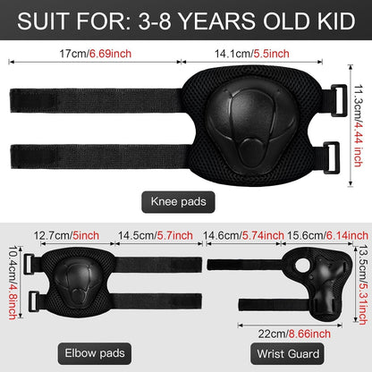 Toddler Kids Bike Helmet Set with Knee Elbow Pads, Adjustable Cycling Helmet for Little Boy Girl Protective Gear