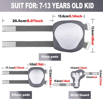 Toddler Kids Bike Helmet Set with Knee Elbow Pads, Adjustable Cycling Helmet for Little Boy Girl Protective Gear