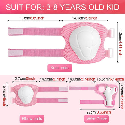 Toddler Kids Bike Helmet Set with Knee Elbow Pads, Adjustable Cycling Helmet for Little Boy Girl Protective Gear