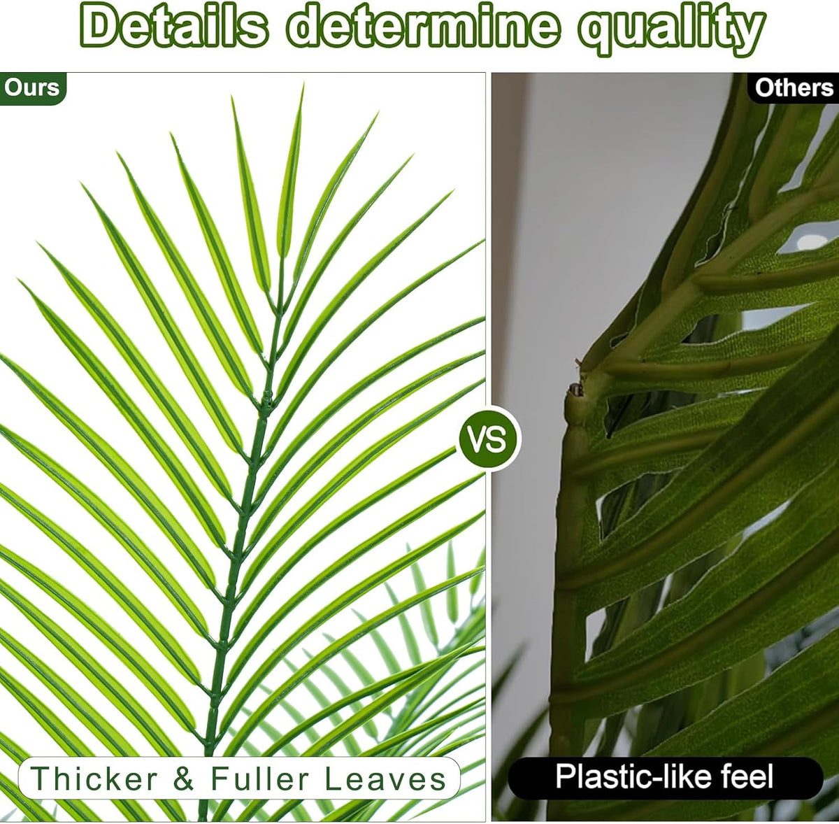 7ft Artificial Phoenix Palm Tree, Faux Coconut Silk Tropical Fake Palm Plant for Indoor Outdoor Home Office Patio Bathroom Pool Coastal Decor(Set of 2)