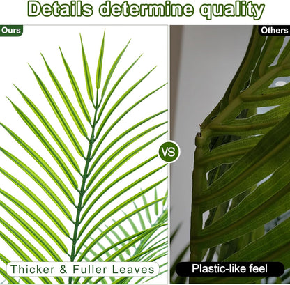 7ft Artificial Phoenix Palm Tree, Faux Coconut Silk Tropical Fake Palm Plant for Indoor Outdoor Home Office Patio Bathroom Pool Coastal Decor(Set of 2)
