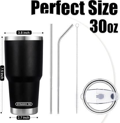 D·S 30oz Yellow Tumbler Double Wall Vacuum Insulated Travel Coffee Mug | Double Wall Vacuum Suit Cold and Hot Drink Fits in standard car cup holders With Splash-Proof Lid