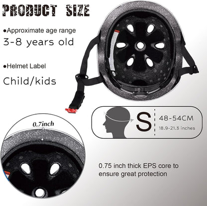 Kids Bike Helmet for Ages 3–16, Adjustable Multi-Sport Helmet for Toddler, Little Kid & Youth, Cycling, Skateboard & Scooter, CPSC & ASTM Certified, 11 Vents, Includes Drawstring Bag