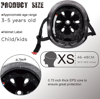 Kids Bike Helmet for Ages 3–16, Adjustable Multi-Sport Helmet for Toddler, Little Kid & Youth, Cycling, Skateboard & Scooter, CPSC & ASTM Certified, 11 Vents, Includes Drawstring Bag