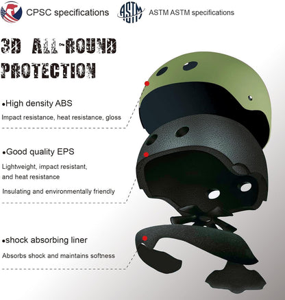 Kids Bike Helmet for Ages 3–16, Adjustable Multi-Sport Helmet for Toddler, Little Kid & Youth, Cycling, Skateboard & Scooter, CPSC & ASTM Certified, 11 Vents, Includes Drawstring Bag
