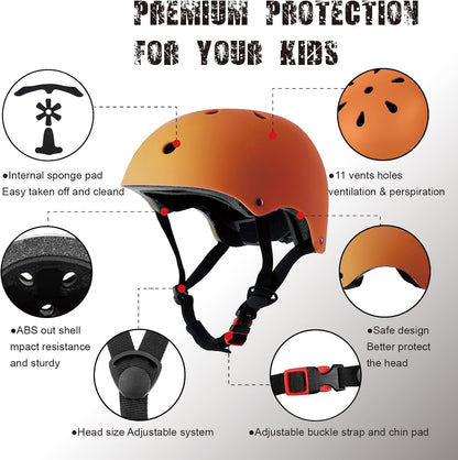 Kids Bike Helmet for Ages 3–16, Adjustable Multi-Sport Helmet for Toddler, Little Kid & Youth, Cycling, Skateboard & Scooter, CPSC & ASTM Certified, 11 Vents, Includes Drawstring Bag