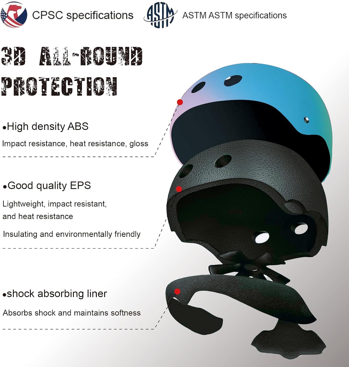 Kids Bike Helmet for Ages 3–16, Adjustable Multi-Sport Helmet for Toddler, Little Kid & Youth, Cycling, Skateboard & Scooter, CPSC & ASTM Certified, 11 Vents, Includes Drawstring Bag
