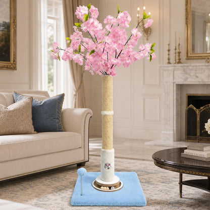 Scratching Post 35'', Pink Flower, Interactive Cat Toys for Indoor Kittens Adults Cats