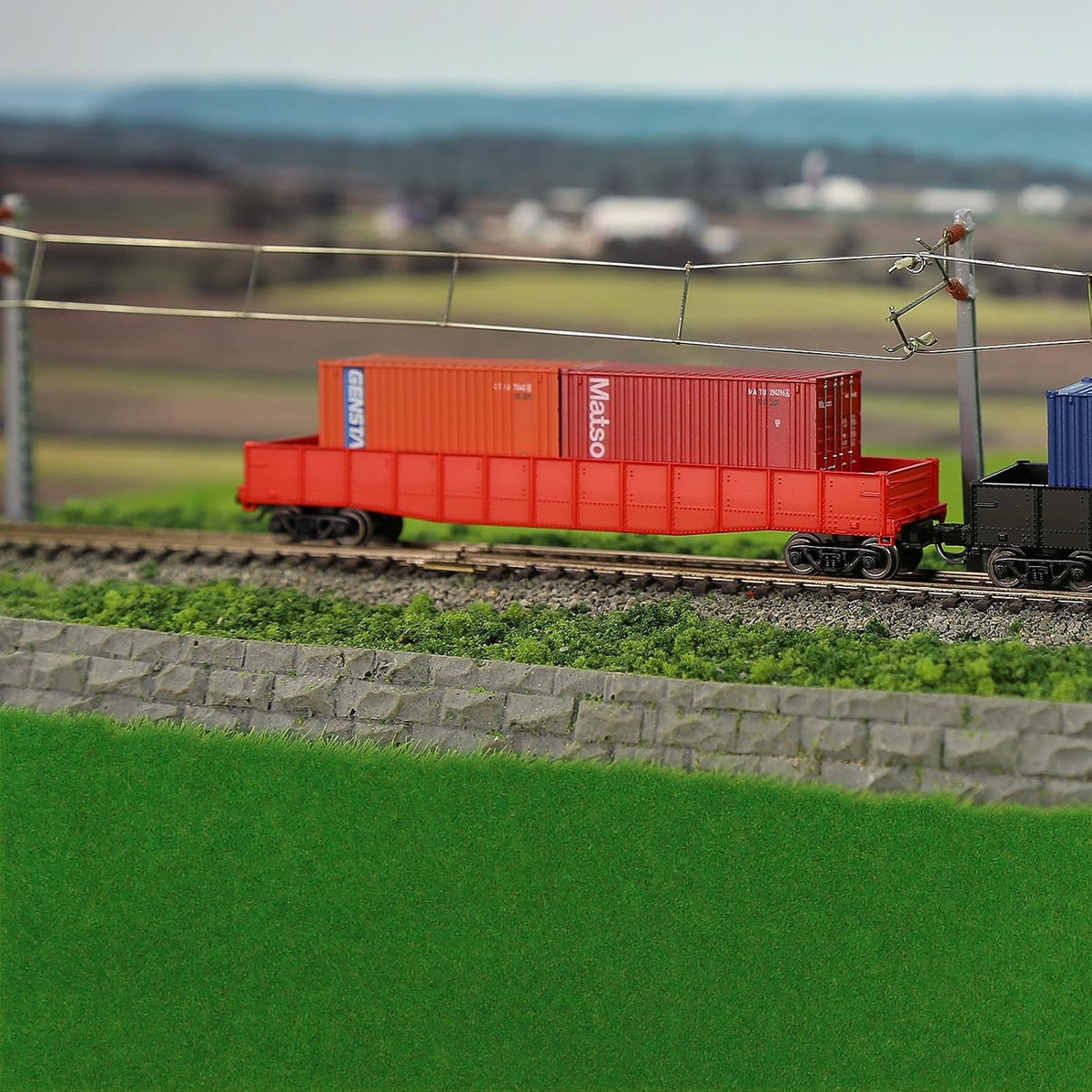 Artificial Model Grass Mat Trains Green 40x200cm or 15.7‘’ x 78'' for Decoration Craft Scenery Model DIY CP2137 (Green)