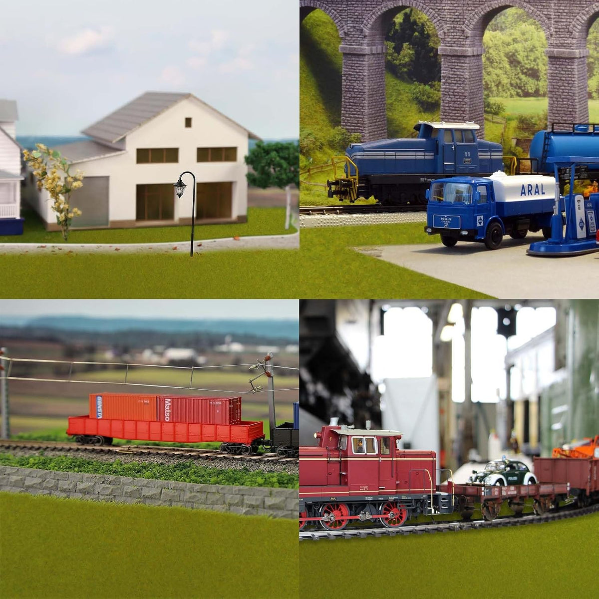 Artificial Model Grass Mat Trains Green 40x200cm or 15.7‘’ x 78'' for Decoration Craft Scenery Model DIY CP2137 (Green)