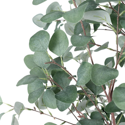 Artificial Eucalyptus Trees with White Planter, 8 FT Faux Eucalyptus Plants Indoor Tall Fake Floor Trees with Silk Leaves and Thick Trunk for Living Room Bedroom Corner Home Office Decoration