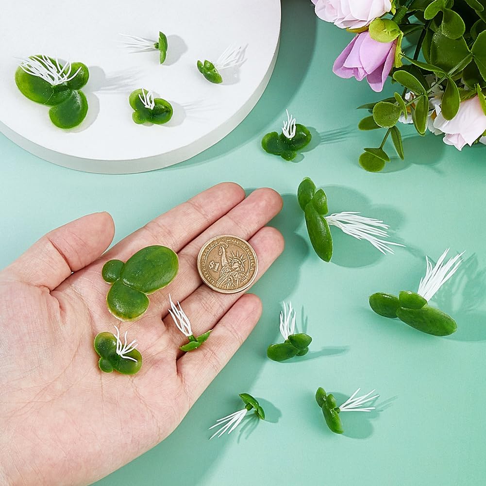 90PCS 3 Sizes Artificial Floating Duckweed Plastic Aquarium Floating Plant Artificial Floatings Plants Fish Tank Plant Simulation Floatings Plants for Fish Tank Aquariums