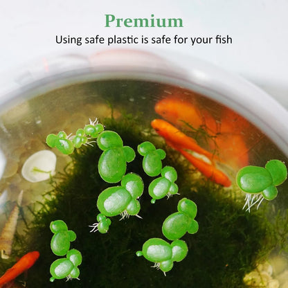 90PCS 3 Sizes Artificial Floating Duckweed Plastic Aquarium Floating Plant Artificial Floatings Plants Fish Tank Plant Simulation Floatings Plants for Fish Tank Aquariums