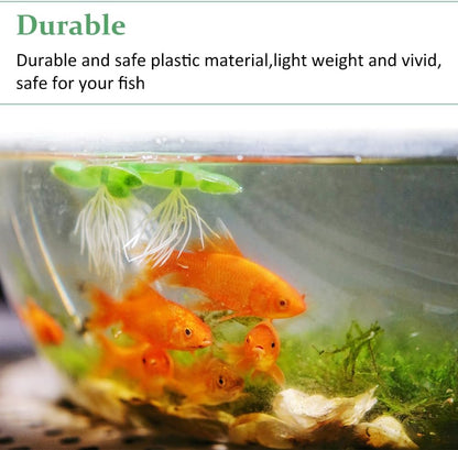 90PCS 3 Sizes Artificial Floating Duckweed Plastic Aquarium Floating Plant Artificial Floatings Plants Fish Tank Plant Simulation Floatings Plants for Fish Tank Aquariums