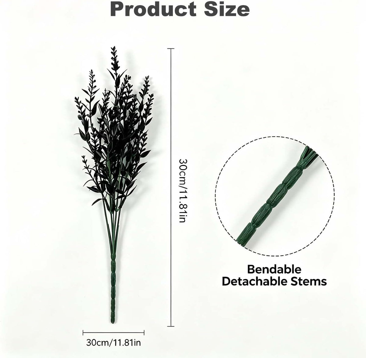16 Bundles Artificial Greenery Shrubs No Fade Fake Rosemary Grass Plants Outdoor UV Resistant Hanging Plants Home Kitchen Indoor Wedding Garden Patio Farmhouse Decor (16, A)