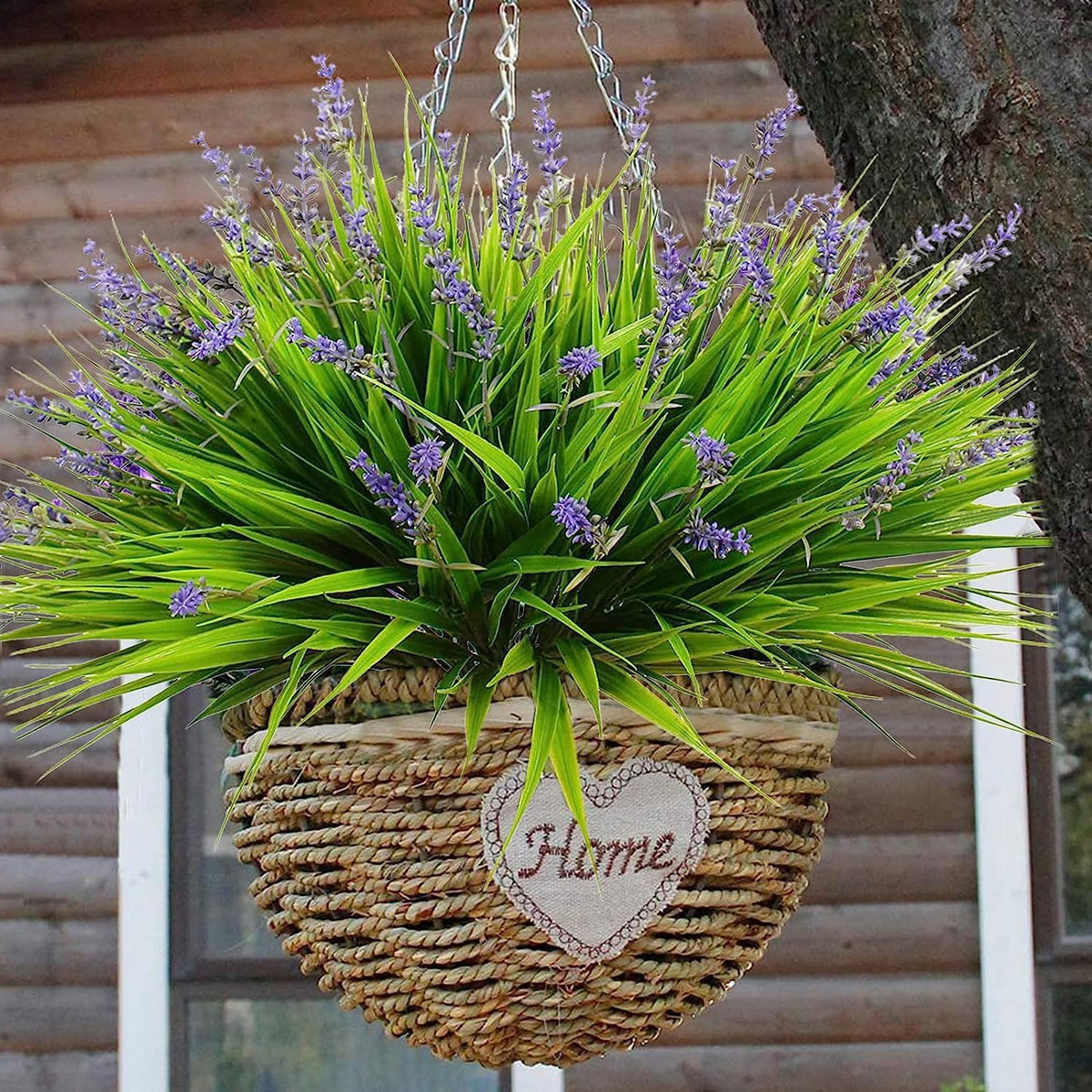 16 Bundles Artificial Greenery Shrubs No Fade Fake Rosemary Grass Plants Outdoor UV Resistant Hanging Plants Home Kitchen Indoor Wedding Garden Patio Farmhouse Decor (16, A)