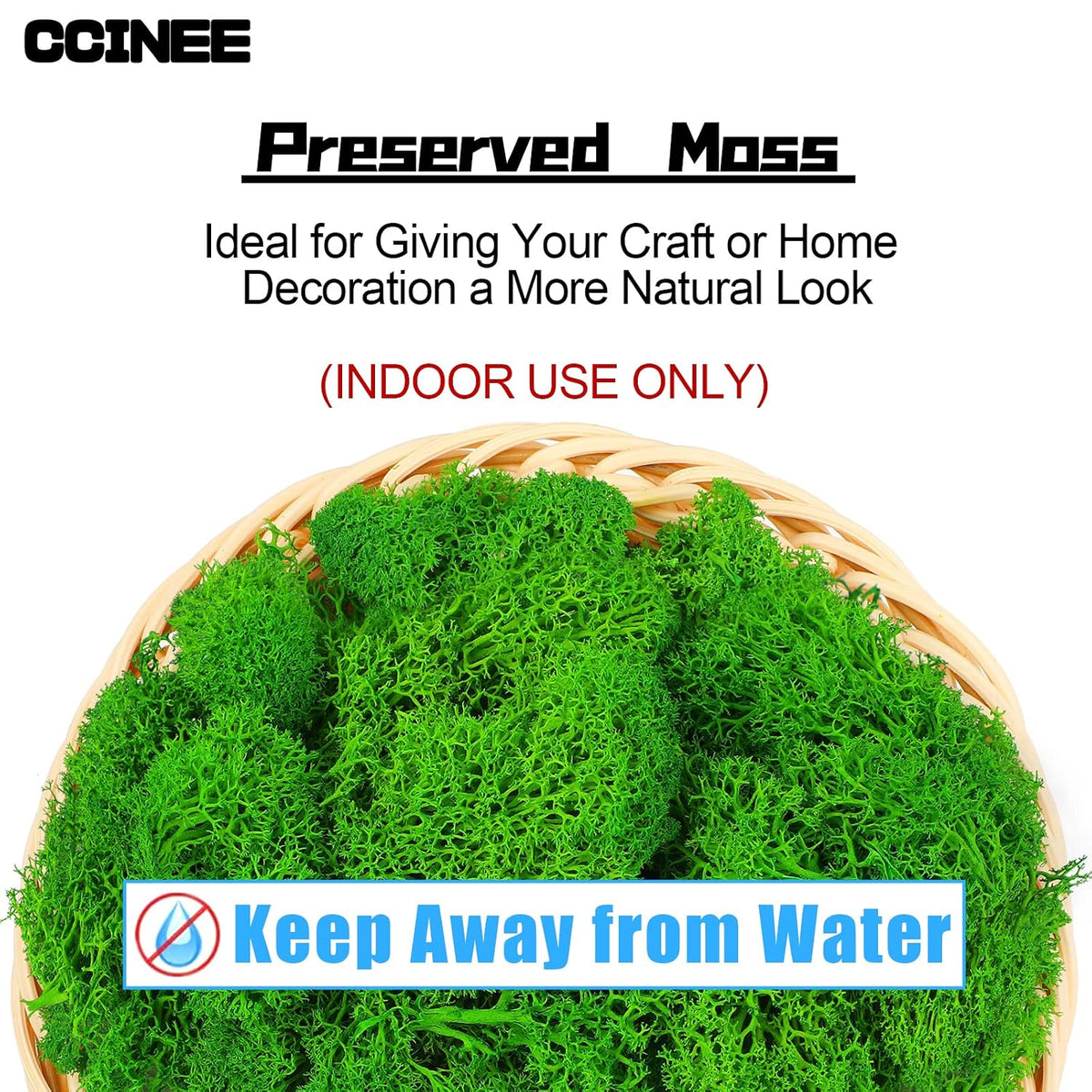 Moss Preserved, 4 OZ Fake Reindeer Moss for Potted Plants for Craft Arts Floral Wall Decor Wedding Centerpieces Fairy Garden Artificial Terrariums Decoration for Christmas(Black)