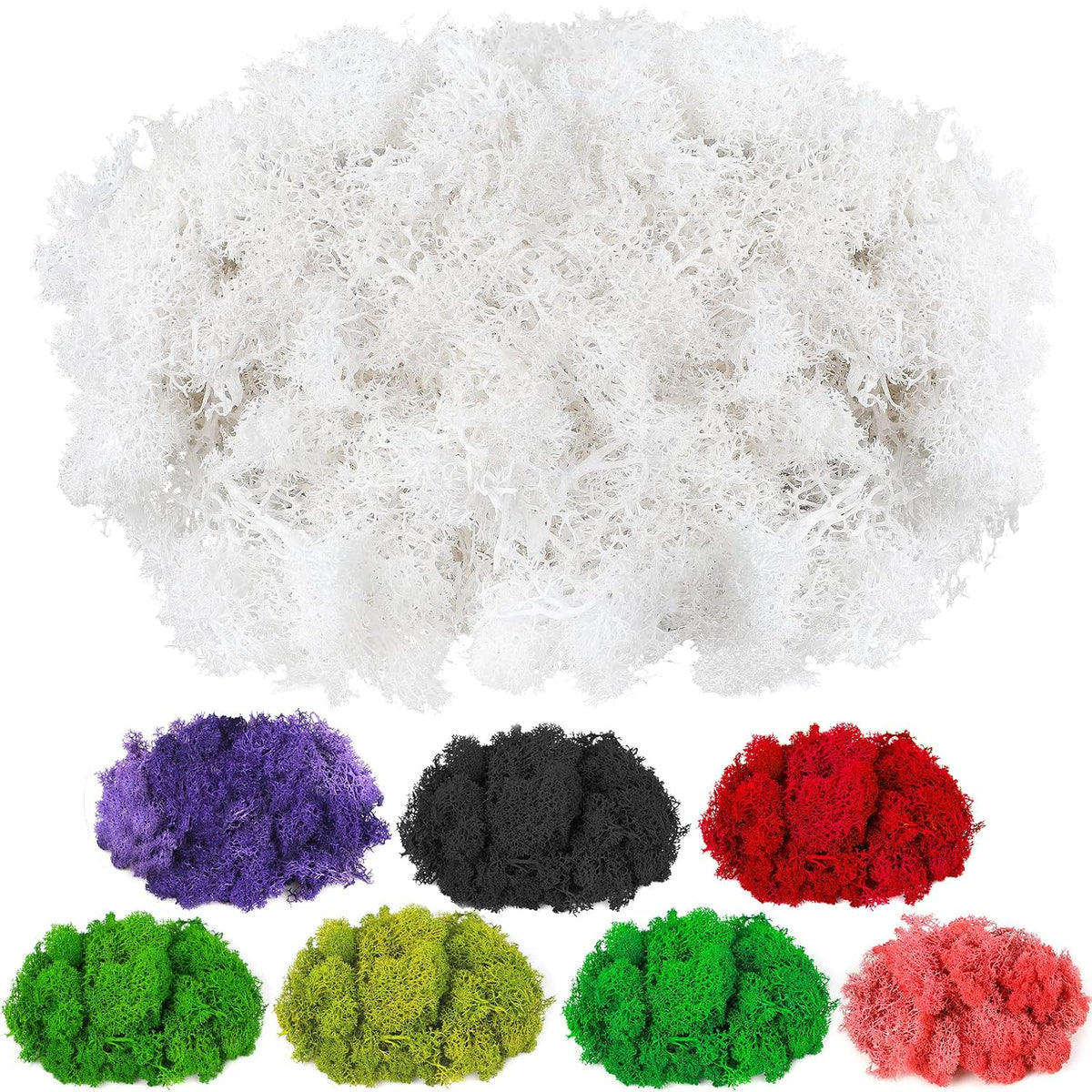 Moss Preserved, 4 OZ Fake Reindeer Moss for Potted Plants for Craft Arts Floral Wall Decor Wedding Centerpieces Fairy Garden Artificial Terrariums Decoration for Christmas(Black)