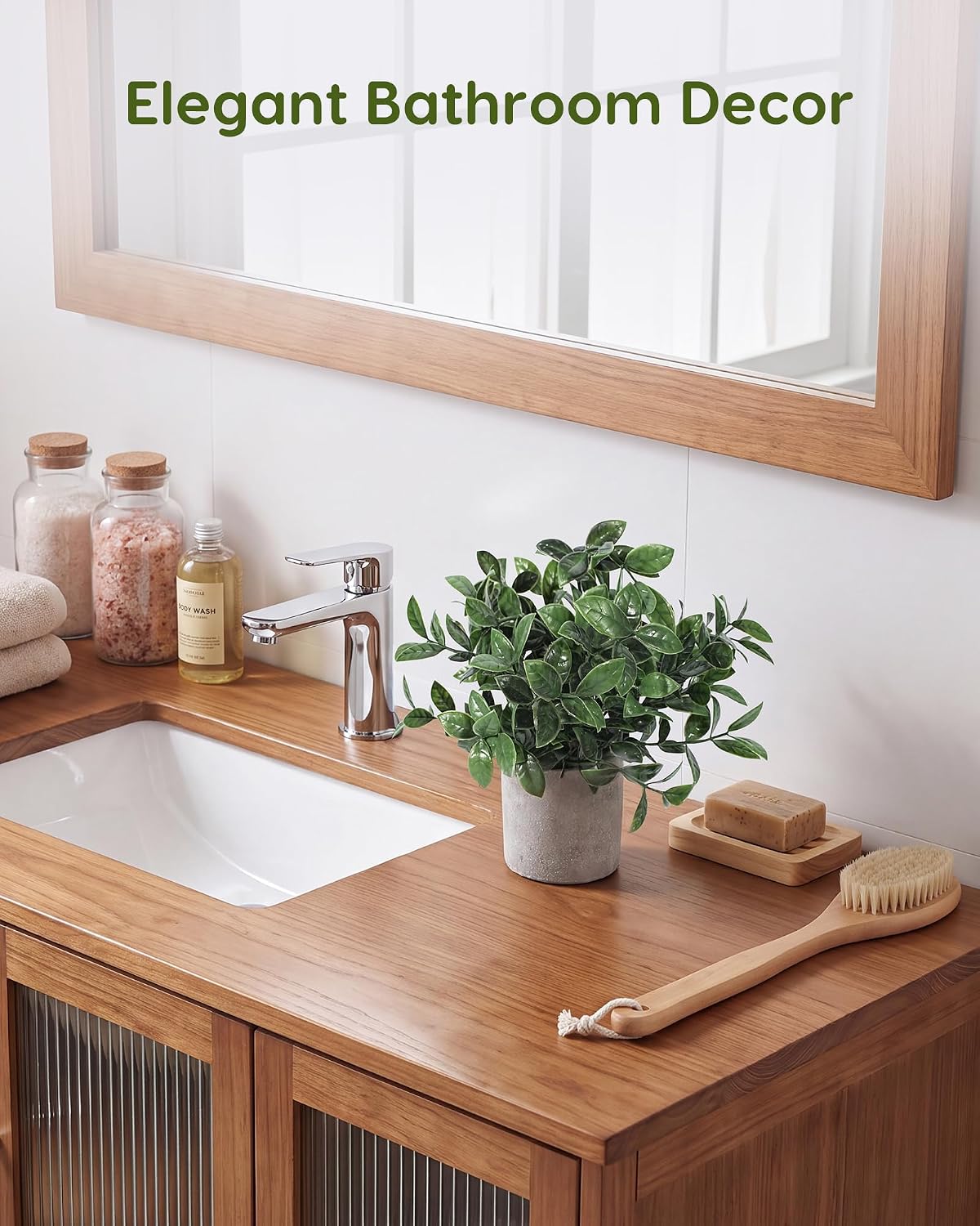 2 Pcs Small Fake Plants Eucalyptus, Artificial Plants Indoor for Shelf, Potted Eucalyptus Plants for Home/Bathroom/Pottery Barn/Desk/Farmhouse/Coffee Table Decor (Sage Green)