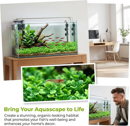 Artificial Aquarium Grass Mat Realistic Plastic Aquarium Plants for Fish Tank Underwater Lawn Decor for Fresh and Salt Water Easy to Clean 9.05 X 9.05 X 1.57 in