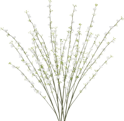2 Pcs Yellow Flowers Silk Artificial Forsythia Branches Wildflower Stems