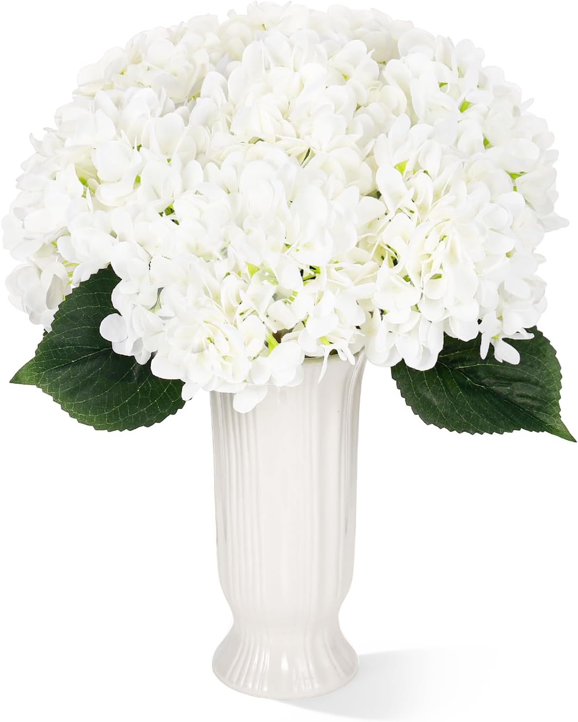 6 Pack Hydrangea Artificial Flowers - 18 Inch Artificial Silk Hydrangea with Stems Bouquets Arrangement for Office Home Party Wedding Centerpiece DIY Floral Decor